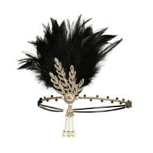 Bentiță retro pentru flapper cu ciucuri din perle, coafură de mireasă cu cristale pentru bijuterii de nuntă, accesorii de păr vintage, bandă