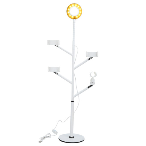 Energy-saving LED Lighting Floor Lamp, Memory Mode Standing Lamp with Full-angle Lighting for Multi-functional Use (Black)