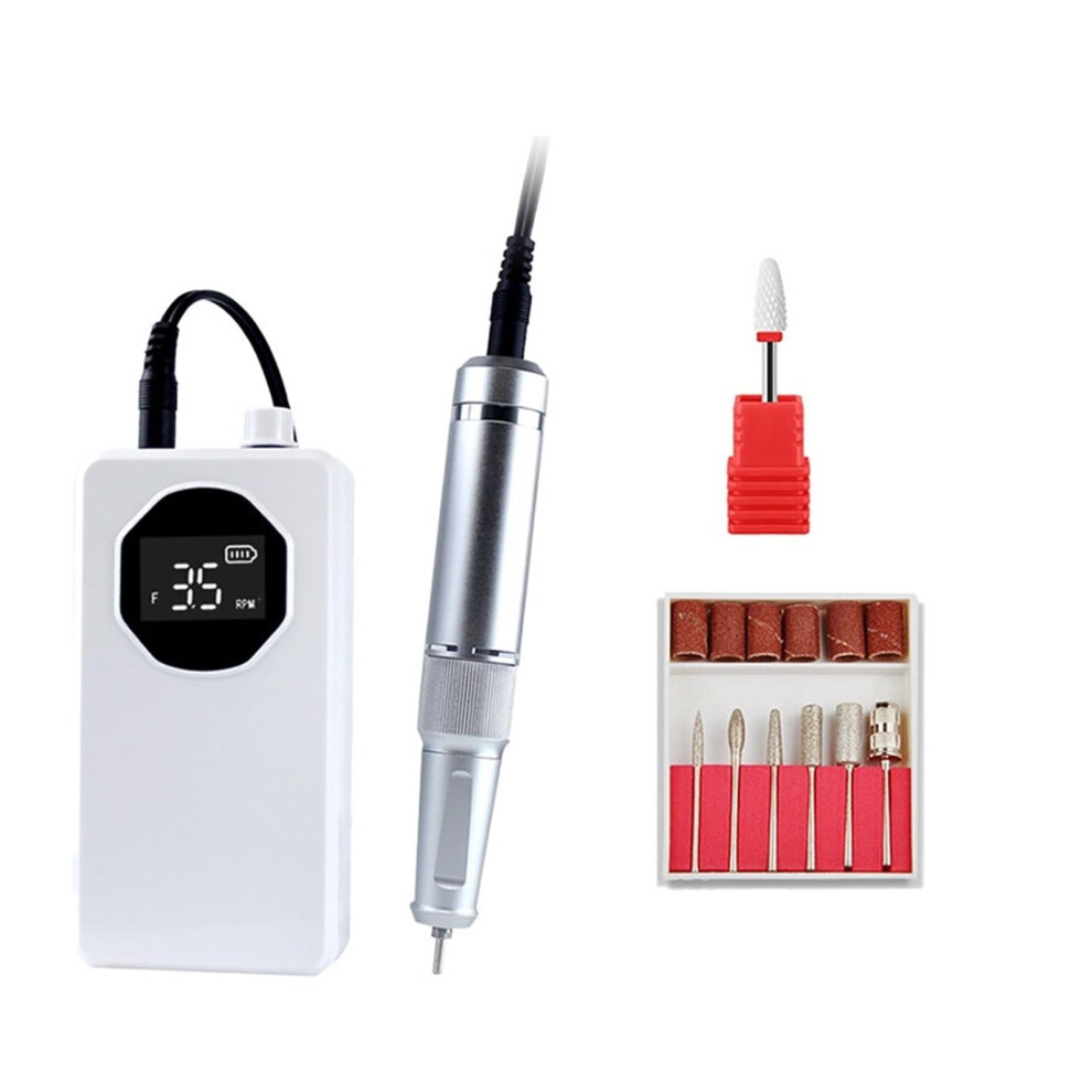 35000RPM Rechargeable Electric Nail Drill with Low Noise for Manicure Pedicure Acrylic Gel