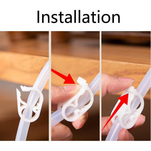 10 Pcs Adjustable Plastic Hose Clamp 1218mm for Water Pipe with Quick Shutoff and Secure Grip 2