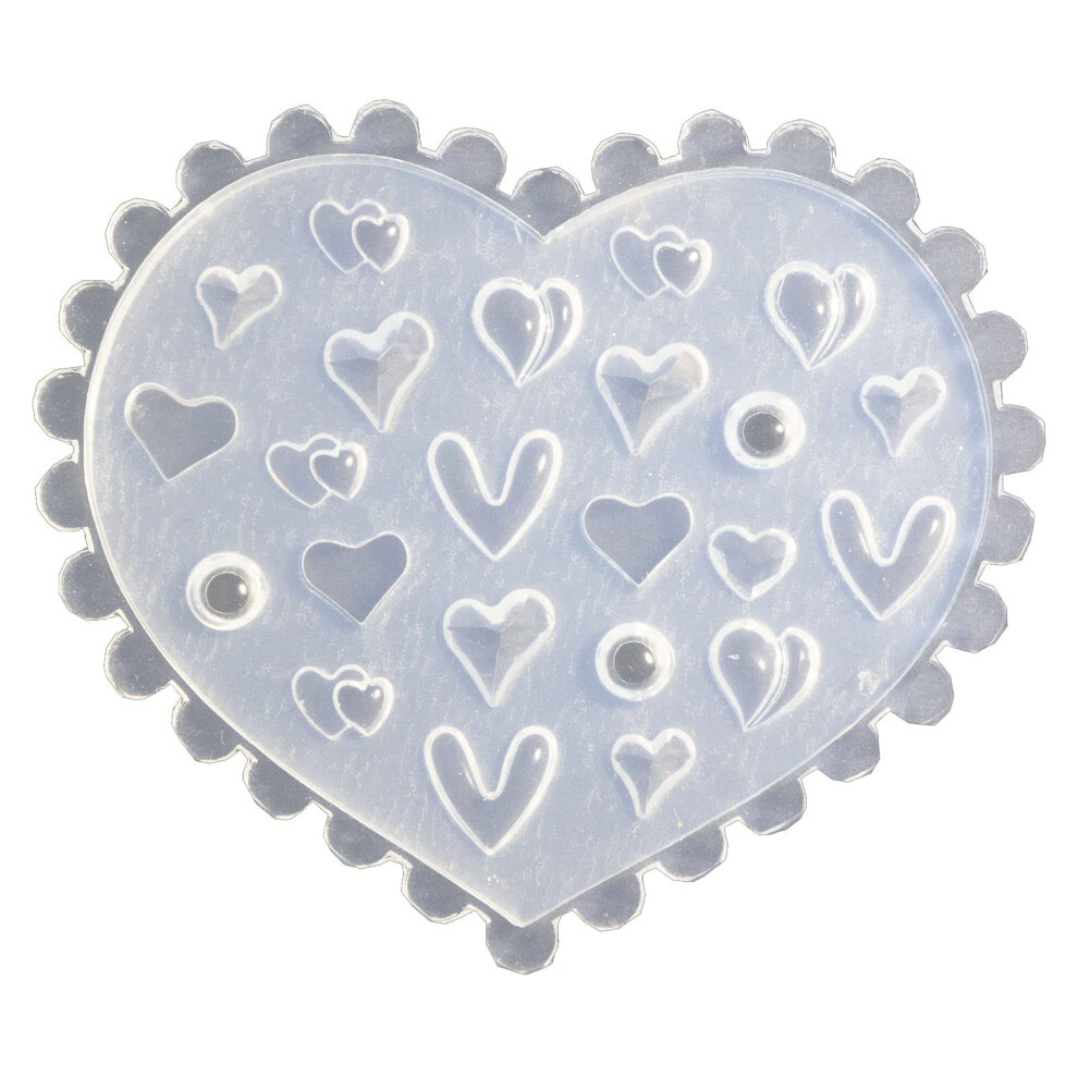 3D Silicone Nail Art Mold with Multiple Patterns Reusable Nonstick DIY Flower Bow Heart Bear