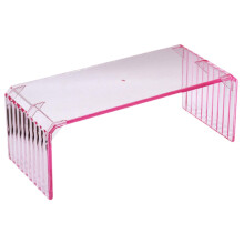 Acrylic Nail Hand Rest Stand with Lamp Holder, Stable Durable Support for Salon and Home, Pink