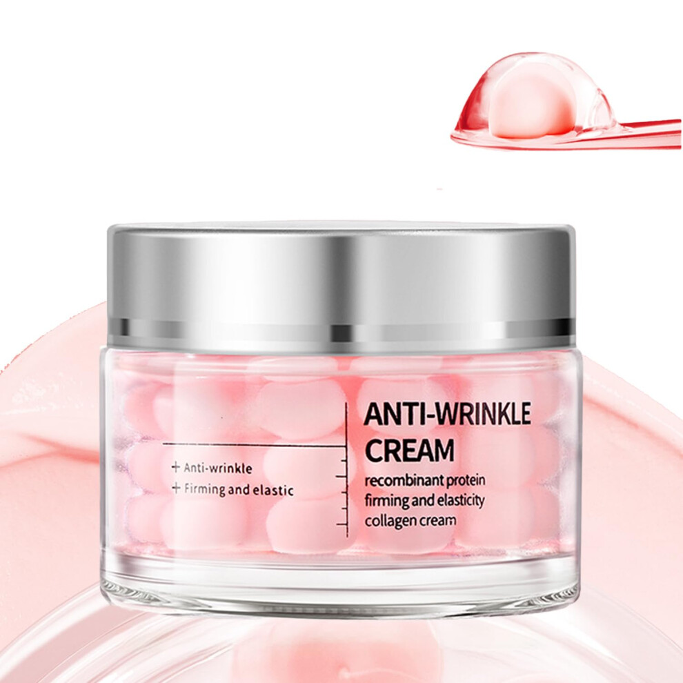 Cream Collagen Face With Hyaluronic Acid Anti Wrinkle Peptide Moisturizer For Firming, 1.94Oz