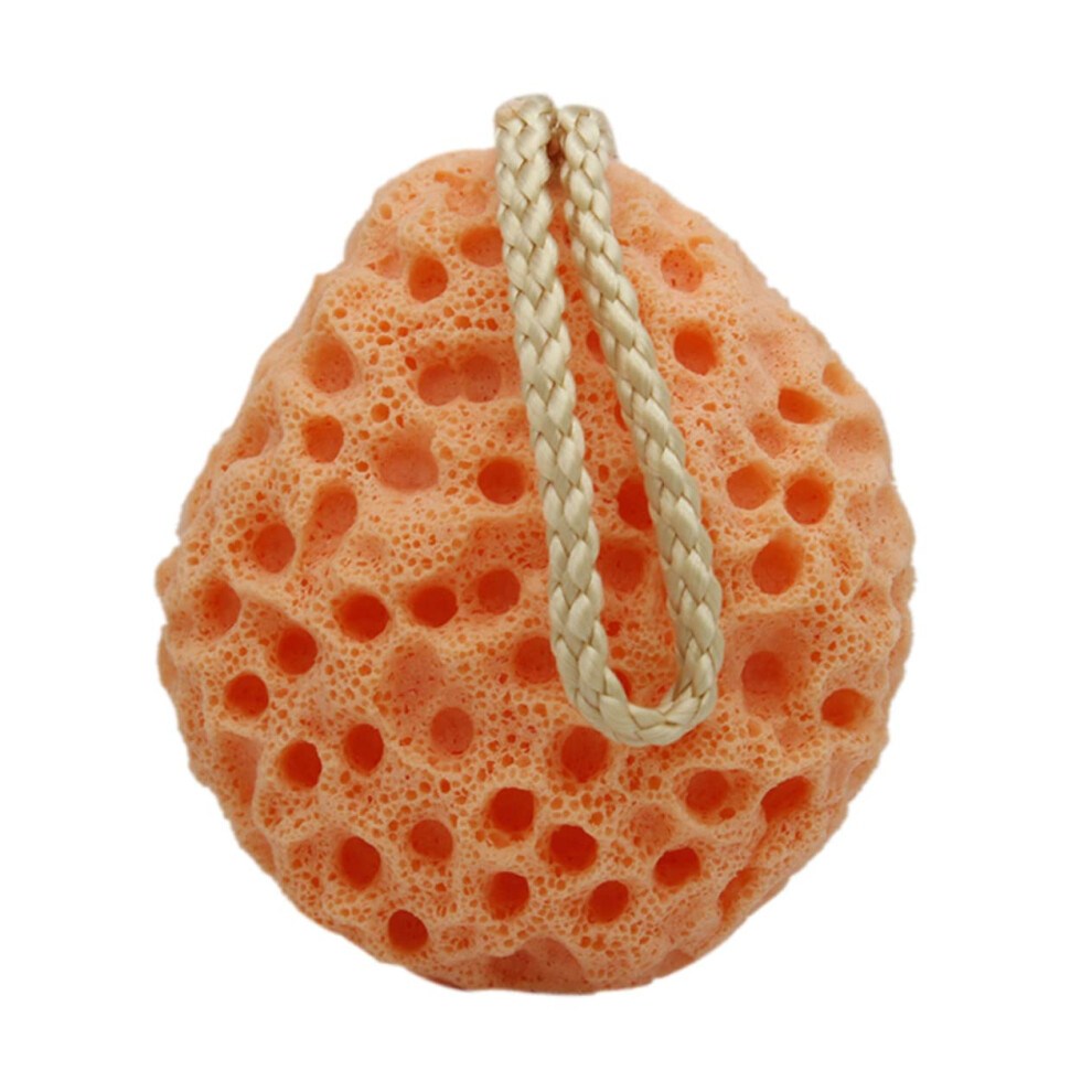 Orange Body Sponge Bath Exfoliator For Gentle Skin Cleansing And Smooth Texture Â Shower Puff