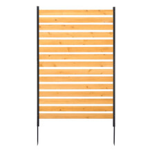 Clôture de confidentialité (panneau) - DUOKU - DUSGD2416 - Bois massif - 980 x 1550 mm - Avec piquets métalliques