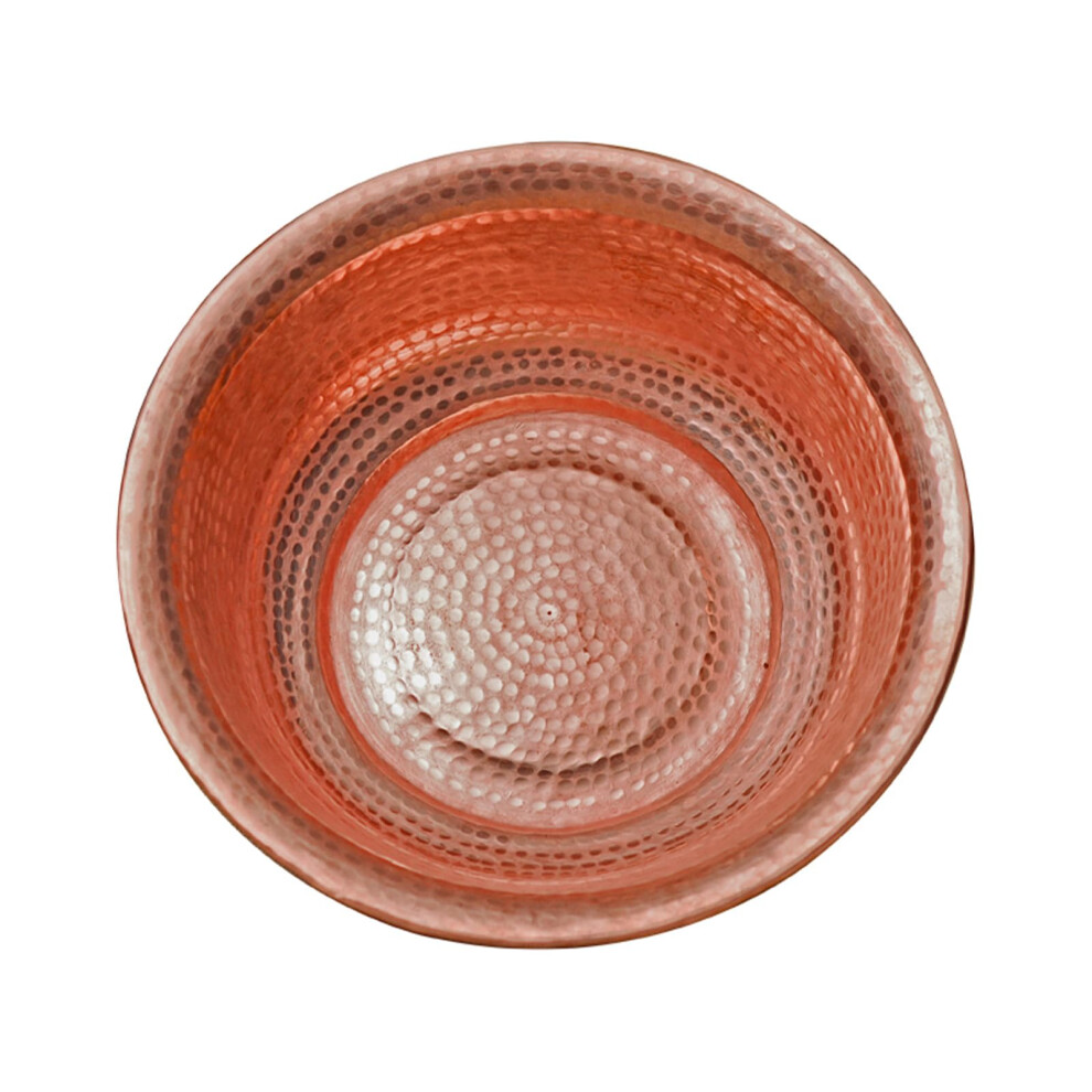 Purple Copper Foot Soak Basin Hand Hammered 40Cm Large Bowl For Pedicure Spa And Outdoor Use