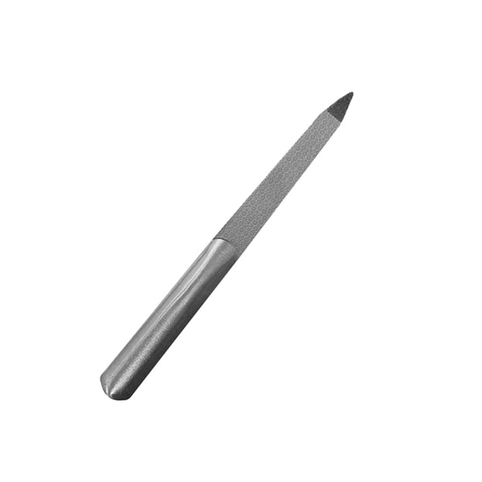 DoubleSided Stainless Steel Nail File Buffer for Gel Nails with Dual Buffing and Ergonomic Handle