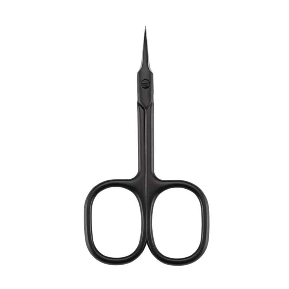 Manicure Scissors Cuticle Regrowth Cut Curved Tip Nail Pedicure Grooming Professional Stainless Steel Dead Skin Remover(Black)