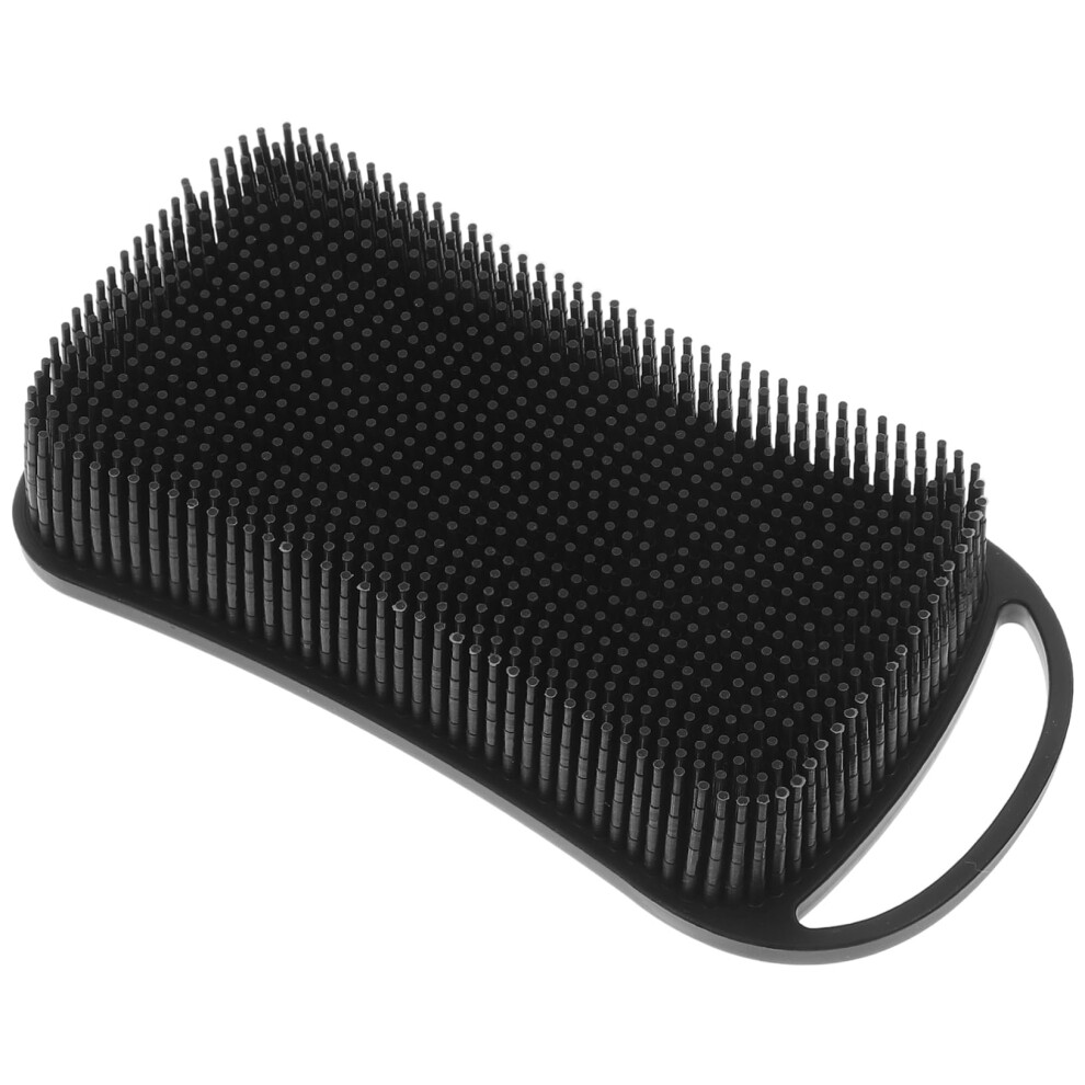 Light Silicone Body Scrubber Dualsided Exfoliating Shower Brush With Beard Grooming Sponge For Men