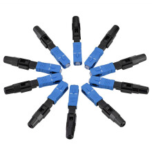 SC/UPC Single Mode Multimode Optic Fiber Quick Connector Fast Adapter For FTTH ODF 10pcs Lot