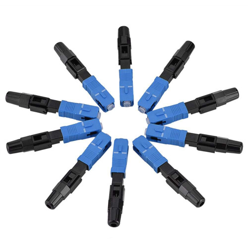 SC/UPC Single Mode Multimode Optic Fiber Quick Connector Fast Adapter For FTTH ODF 10pcs Lot
