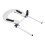 Massage Table Face Cradle Adjustable Foldable Ergonomic Support Universal Headrest for Spa Bed Silver White 1