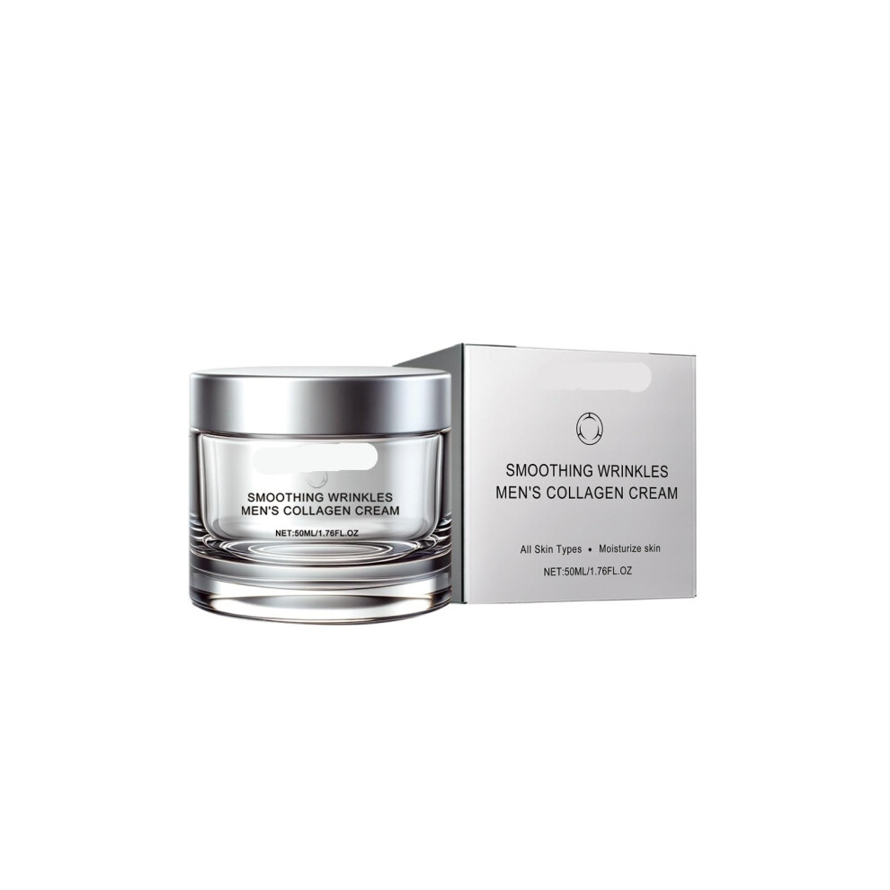 Cream Men's Face Collagen Moisturizer For Antiaging Firmness Hydration Reduce Fine Lines 2Pcs
