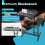 Tattoo Workstation with Adjustable Height, Mobile Locking Wheels and Dual Surface, Black 4