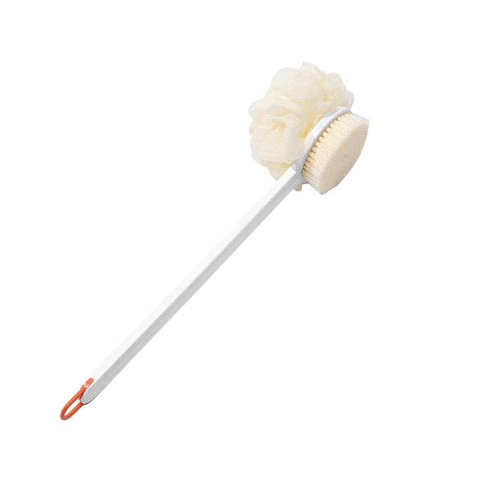 Bath Brush Long Handle Back Scrubber with Soft DualSided Bristles for Exfoliating Dry Skin