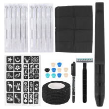 Vegetarian Friendly Tattoo Tool Set With Disposable Waterproof Covers Grommet And Elastic Band For Needle Fixation Suitable For Artists And Hobbyists