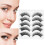 Ψεύτικες βλεφαρίδες Wispy Mink Eye Lash Fluffy Wispies Βλεφαρίδες με φυσική εμφάνιση, απαλές και 5