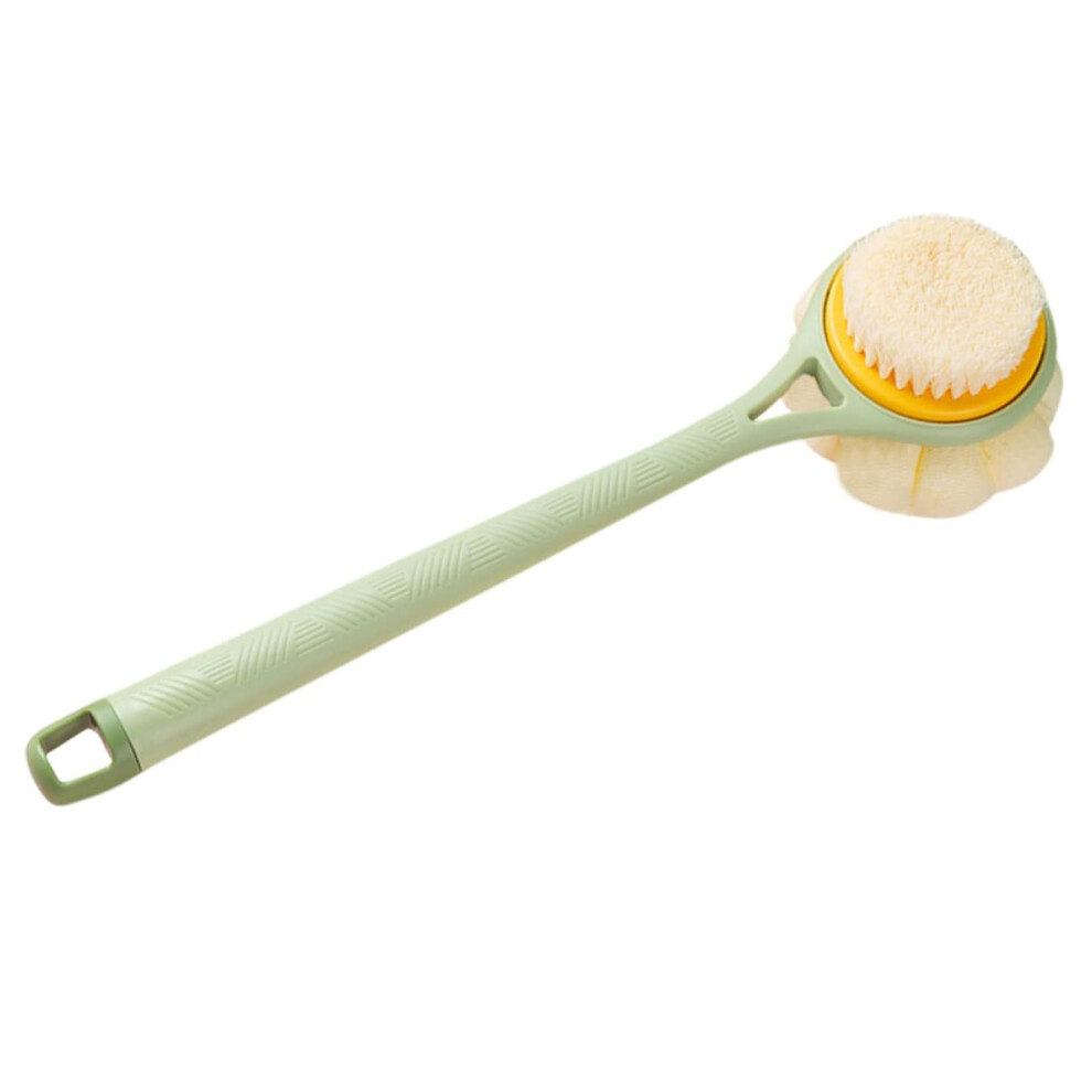Long Handle Back Scrubber for Shower with Soft Bristles, DualSided Exfoliating Bath Brush
