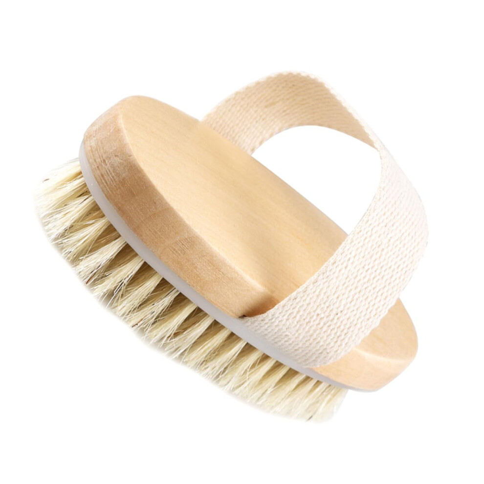Dry Body Brush Natural Bristle Wooden Exfoliating Bath Brush for Cellulite and Circulation Ref: 1649
