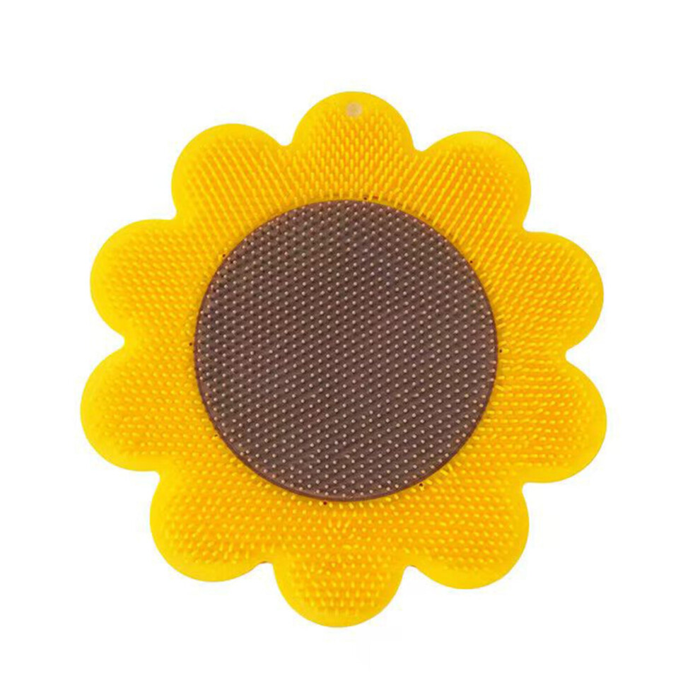 Bath Brush Back Scrubber with Massage and Foot File, Silica Gel with Suction Cups for Shower