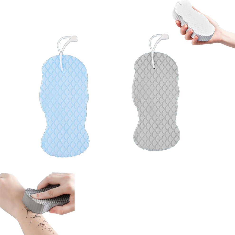 Exfoliating Body Scrubber 2PC Set â Soft Bath Sponge for Deep Skin Cleansing and Sensitive Skin