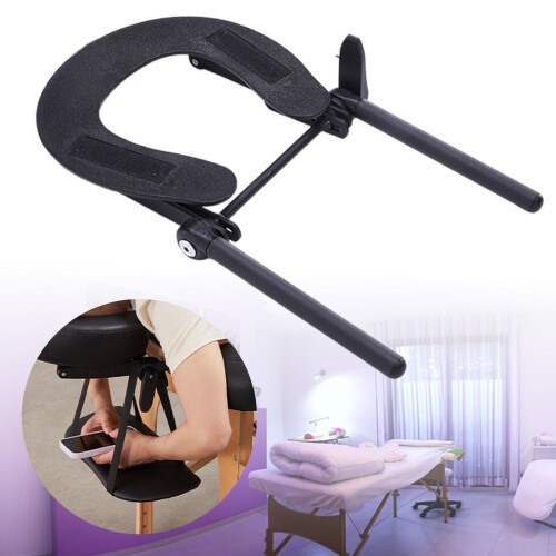 Massage Table Face Cradle Adjustable Height and Angle Ergonomic Headrest Pillow for Spa Bed Black 2