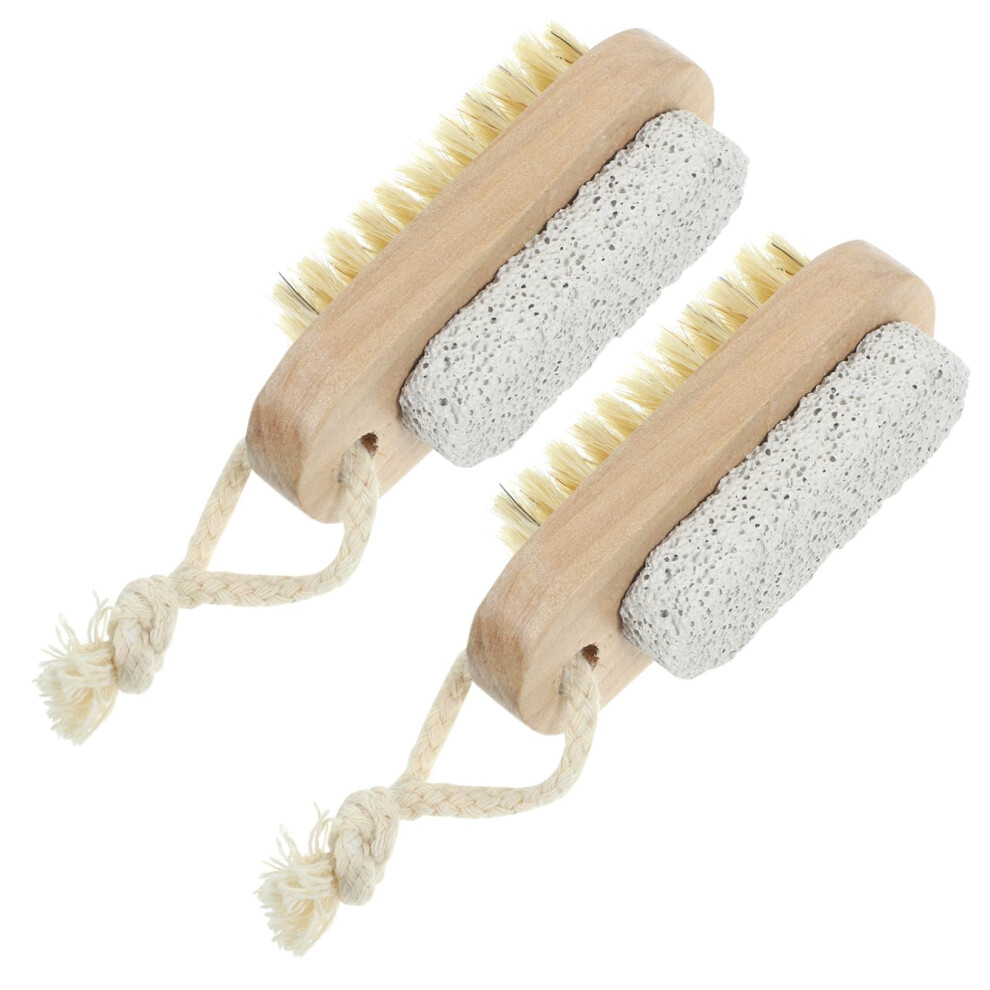 Dual Sided Pumice Stone Foot Brush for Shower Exfoliating Dead Skin Callus Remover 2pcs