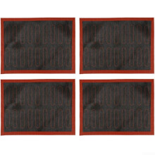 Silicone Baking Mats Set with Perforations and Fiberglass Core for Bread and Pizza, Nonstick