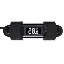 Aquariumthermometer met HD digitaal display, USB-voeding, temperatuurmeter voor aquariums met meerlaagse rubberen afdichtingsring voor zoet- en