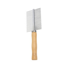 Pet Hair Brush Cat Hair Brush Cat Grooming Deshedding Brush Cat Brush for Shedding Wooden Handle Comb Eco-Friendly Bamboo Skin-friendly Massage Needle