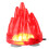 Décoration d'aquarium en forme de volcan avec éclairage LED. Simulation de volcan avec éclairage LED pour l'oxygénation et un éclairage coloré. 5