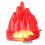 Décoration d'aquarium en forme de volcan avec éclairage LED. Simulation de volcan avec éclairage LED pour l'oxygénation et un éclairage coloré. 3