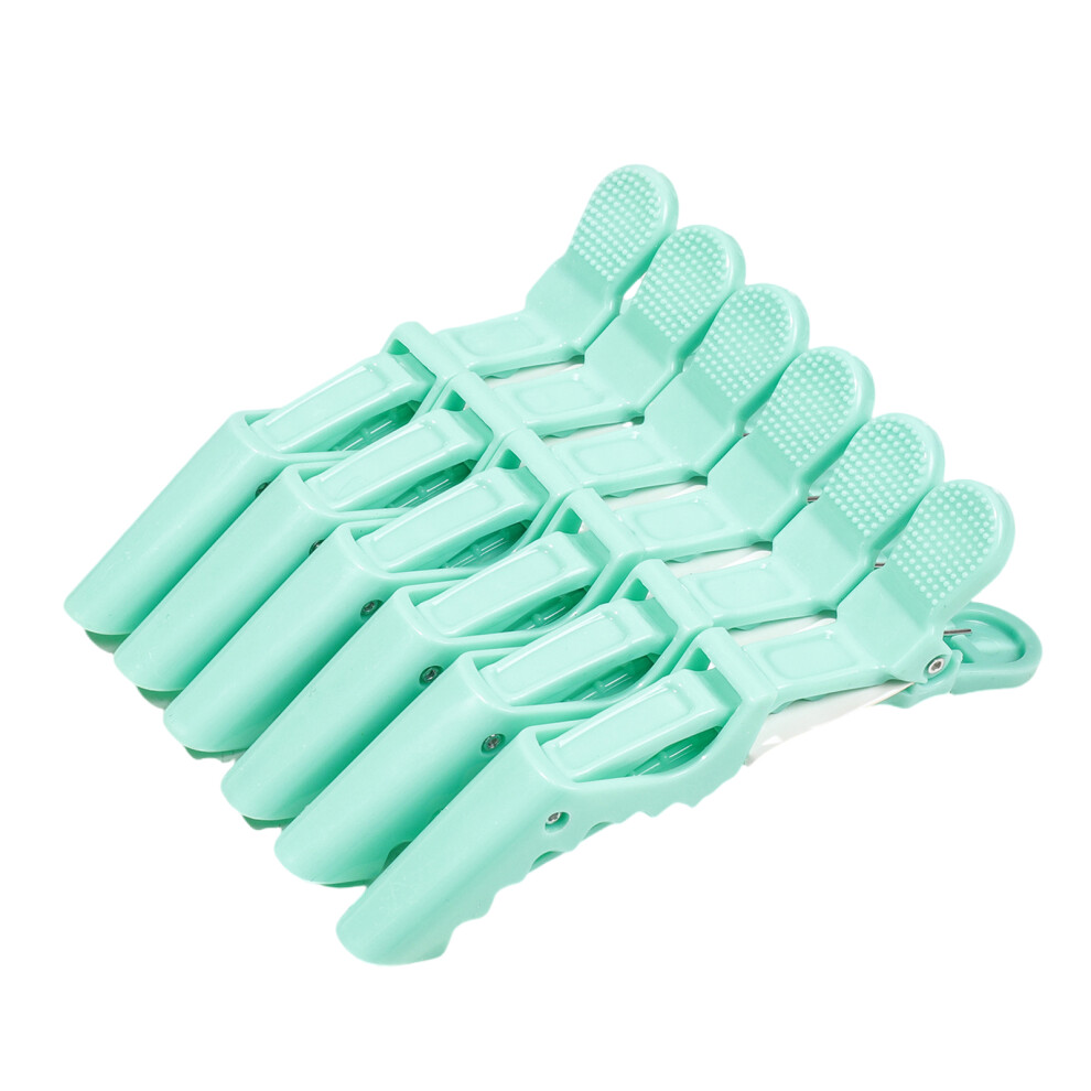 Green 6Pcs Fashionable Hair Clip Plastic Hairpin Hair-Mint