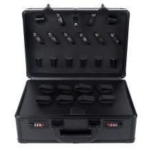 Barber Tool Case with Secure Locks, Large Capacity Hairdressing Box for Salon or Travel, Black