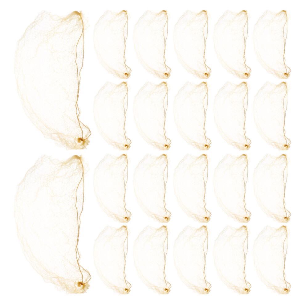 Inoomp 180Pcs Golden Invisible Hair Nets For Ballet Bun Mesh Hair Accessories
