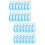 100Pcs Plastic Key Tags with Ring Sky-Blue Key Identification 7
