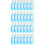 100Pcs Plastic Key Tags with Ring Sky-Blue Key Identification 5