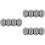 3Pcs Silicone 4-Cavity Soap Mold Grey for Massage Brush and Baking 6