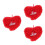 3Pcs Red Heart Shape Throw Pillow Comfortable PP Cotton Back Cushion 5