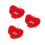 3Pcs Red Heart Shape Throw Pillow Comfortable PP Cotton Back Cushion 6