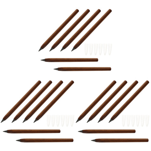 18Pcs Reusable Chocolate Wood Pencils Inkless Sketching Drawing Tool 2