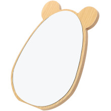 2Pcs Small Wooden Cosmetic Mirror Sturdy Base for Room Decoration