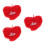 3Pcs Red Heart Shape Throw Pillow Comfortable PP Cotton Back Cushion 4