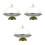 3Sets White Ceramic Cake Stand with Dome for Wedding Party 4
