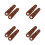 8Pcs Roller Skates Toe Covers Brown Protective Gear for Adults 8