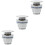 3Pcs Anti-Rust Copper Bathtub Sink Drain Stopper Silver Bathroom 5