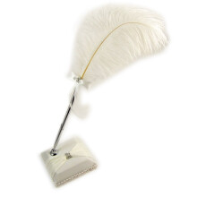 2Pcs Bridal Guest Book Pen with Metal and Satin Holder