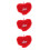 3Pcs Red Heart Shape Throw Pillow Comfortable PP Cotton Back Cushion 7
