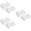 6Pcs White Ceramic Egg Stand Creative Design Egg Cup for Home Storage 7