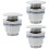 3Pcs Anti-Rust Copper Bathtub Sink Drain Stopper Silver Bathroom 6